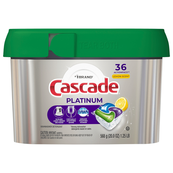 Save on Cascade Platinum Lemon Dawn Dishwasher Detergent ActionPacs