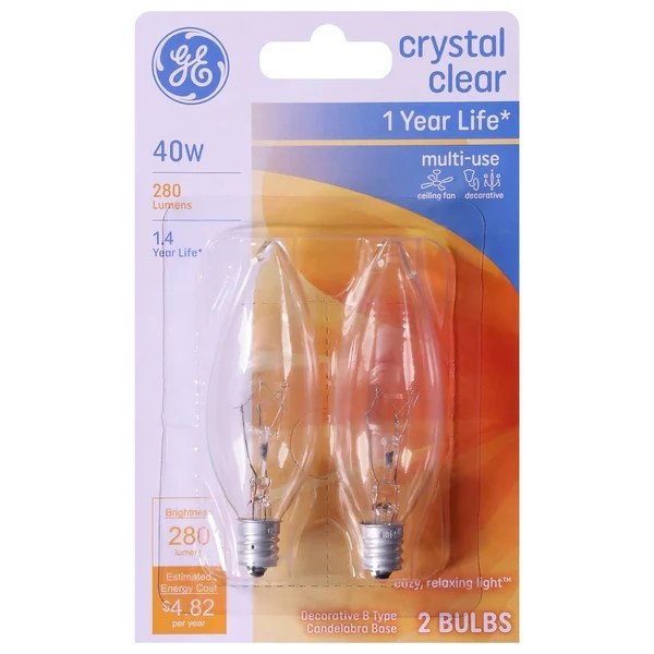Save on GE Multiuse Light Bulb Crystal Clear 40 Watt Order Online