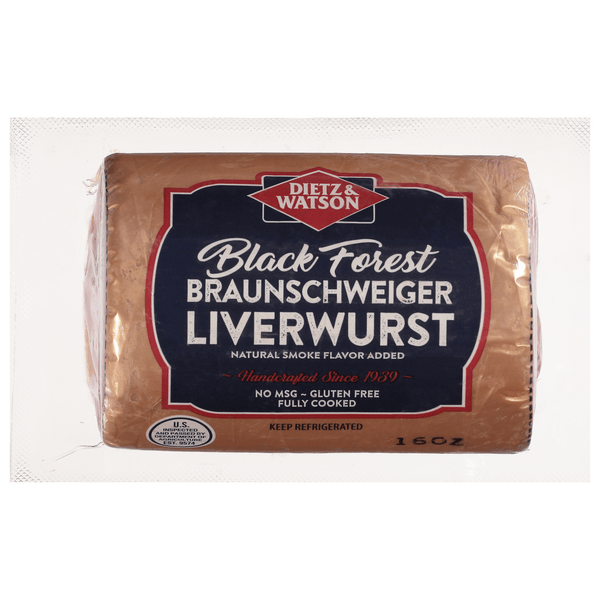 Save on Dietz & Watson Black Forest Braunschweiger Liverwurst Gluten