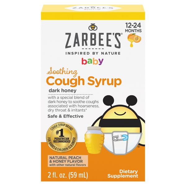Save on Zarbee's Naturals Soothing Baby Cough Syrup Peach & Honey