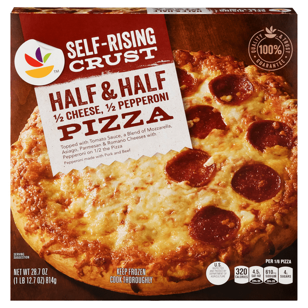 Save on GIANT Rising Crust Pizza 1/2 Cheese 1/2 Pepperoni Order Online