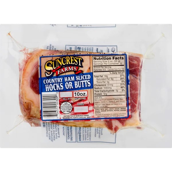 Save on Suncrest Farms Country Ham Sliced Hocks or Butts Order Online