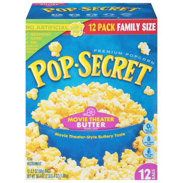 Save on Pop Secret Microwave Popcorn Movie Theater Butter Family Size Order Online Delivery