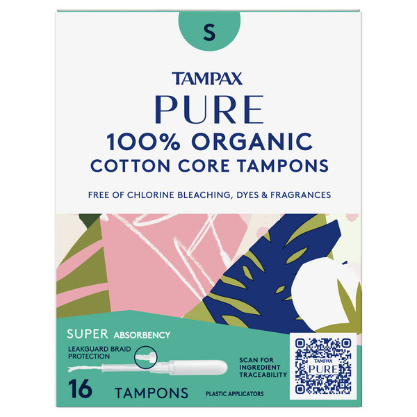 Save on Tampax Pure Tampons Super Absorbency Unscented Organic Order