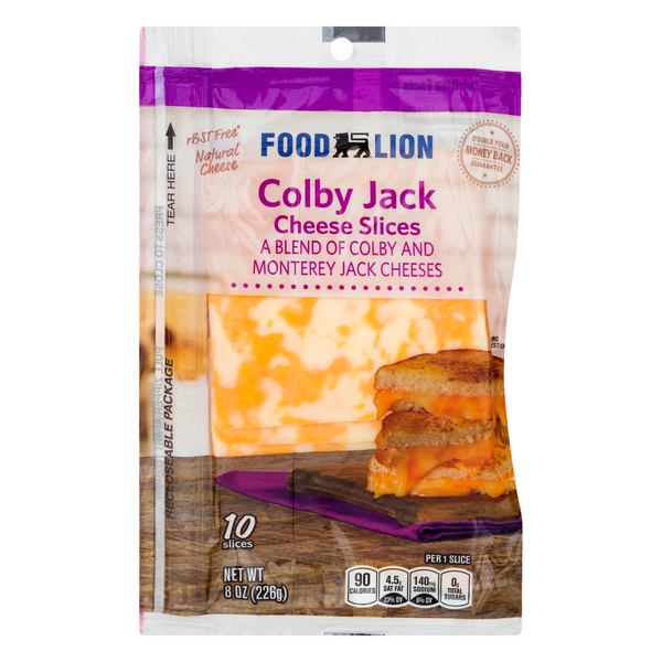 Save on Food Lion Cheese Slices Colby Jack Natural 10 ct Order Online