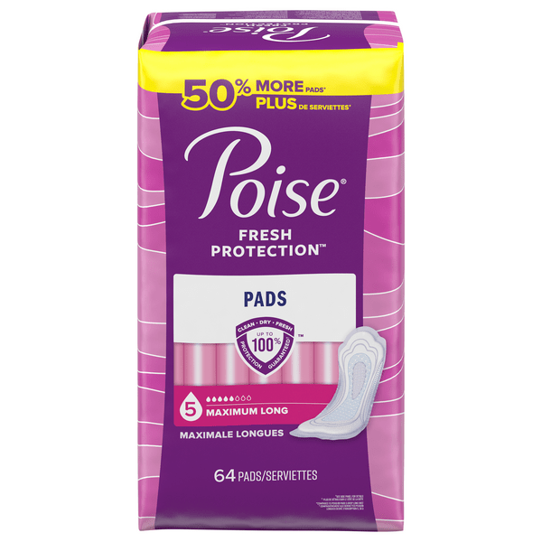 Save on Poise Incontinence Pads Maximum Absorbency Long Length Order