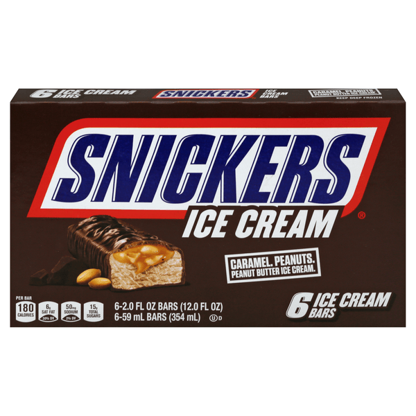 Save on Snickers Ice Cream Bars 6 ct Order Online Delivery Giant