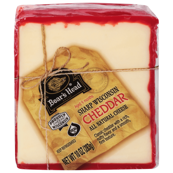 Save on Boar's Head Wisconsin Cheddar Cheese Sharp White Aged 9 Months Chunk Order Online