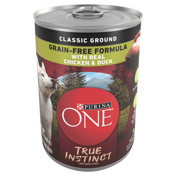 Save on Purina ONE True Instinct Grain Free Ground Chicken/Duck Adult