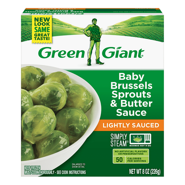 Save on Green Giant Simply Steam Baby Brussels Sprouts & Butter Sauce