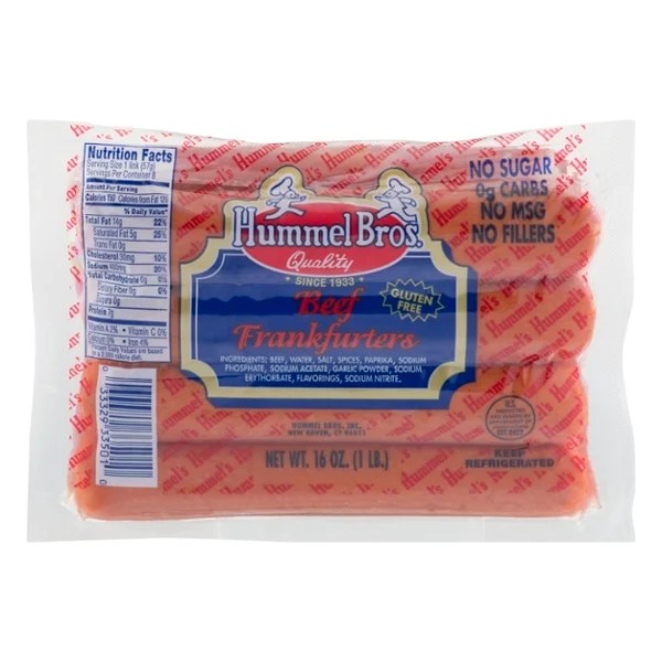 Save on Hummel Bros. Beef Frankfurters 8 ct Order Online Delivery