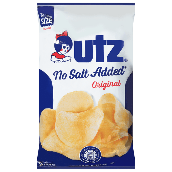 Save on Utz Potato Chips Original No Salt Added Gluten Free Family Size
