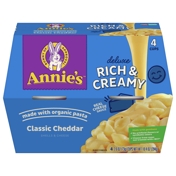 Save on Annie's Deluxe Macaroni & Cheese Rich & Creamy Shells & Cheddar