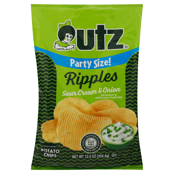 Save on Utz Ripples Sour Cream & Onion Potato Chips Party Size Order