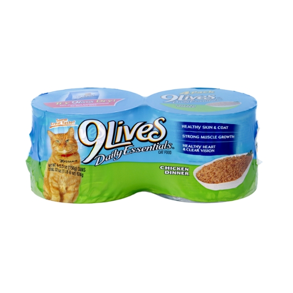 Save on 9Lives Daily Essentials Wet Cat Food Chicken Dinner 4 ct Order Online Delivery Giant