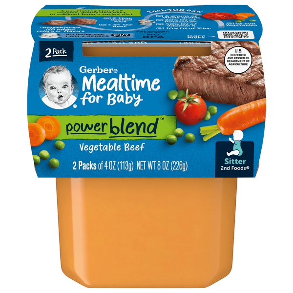 Save on Gerber 2nd Baby Food Vegetable Beef Dinner 2 ct Order Online