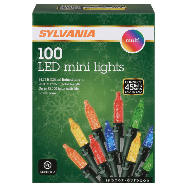 Save on Sylvania LED Indoor/Outdoor Mini Christmas Lights Multicolor
