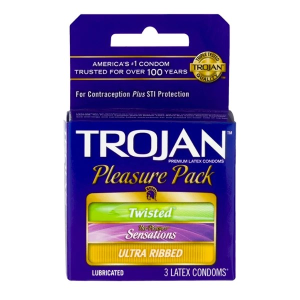 Save on Trojan Pleasure Pack Premium Latex Condoms Lubricated Order
