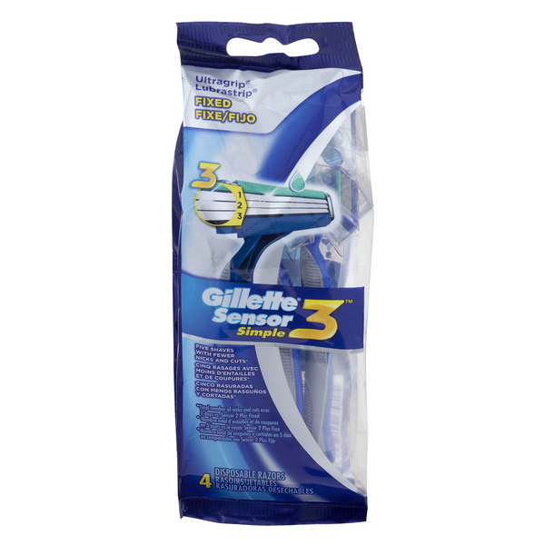 Save on Gillette Sensor 3 Simple Disposable Razors Order Online