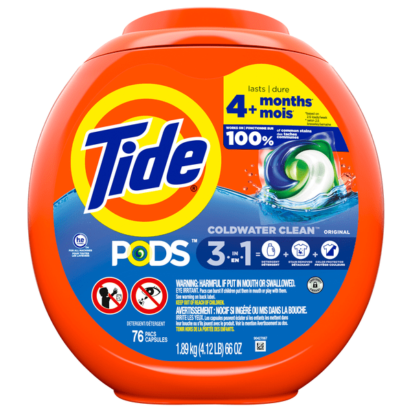 Save on Tide Pods 3in1 Coldwater Clean Original Laundry Detergent