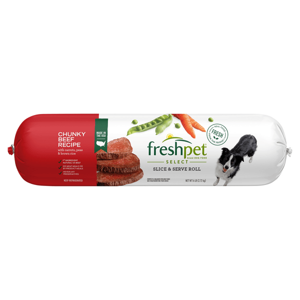 Save on Freshpet Select Refrigerated Dog Food Chunky Beef Slice & Serve Roll Order Online