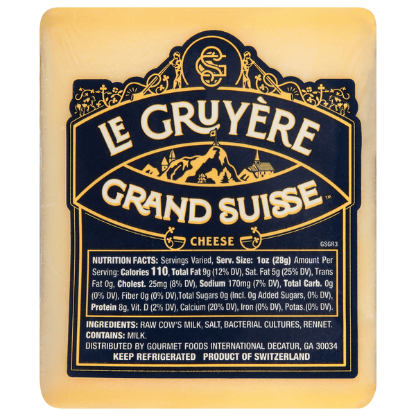 Save on Grand Suisse Le Gruyere Cheese Yellow Chunk Order Online