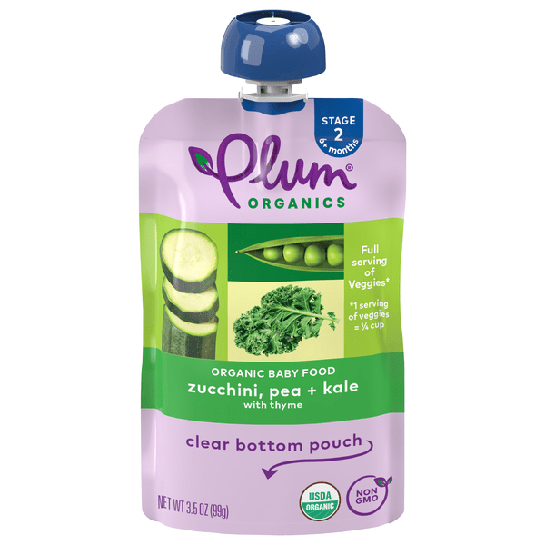 Save on Plum Organics Stage 2 Zucchini Pea & Kale with Thyme Baby Food