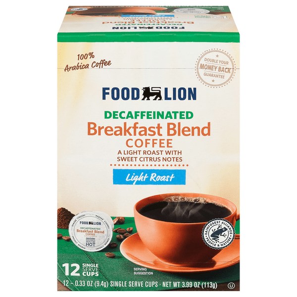 Save on Food Lion Breakfast Blend Coffee Decaf Single Serve Cups Order Online Delivery Food Lion