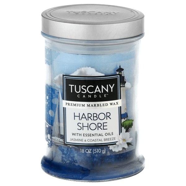 Save on Tuscany Premium Marble Wax Candle Harbor Shore Order Online