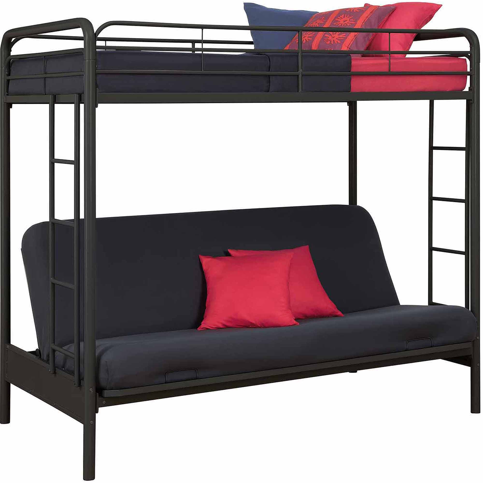 Lynda Futons DHP TwinOverFuton Metal Bunk Bed, Multiple Colors