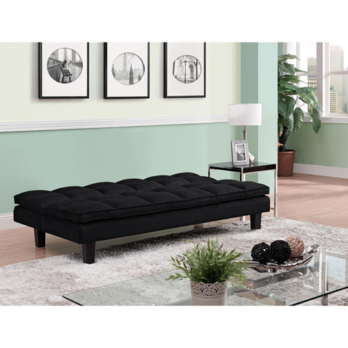 Lynda Futons Allegra PillowTop Futon, Black