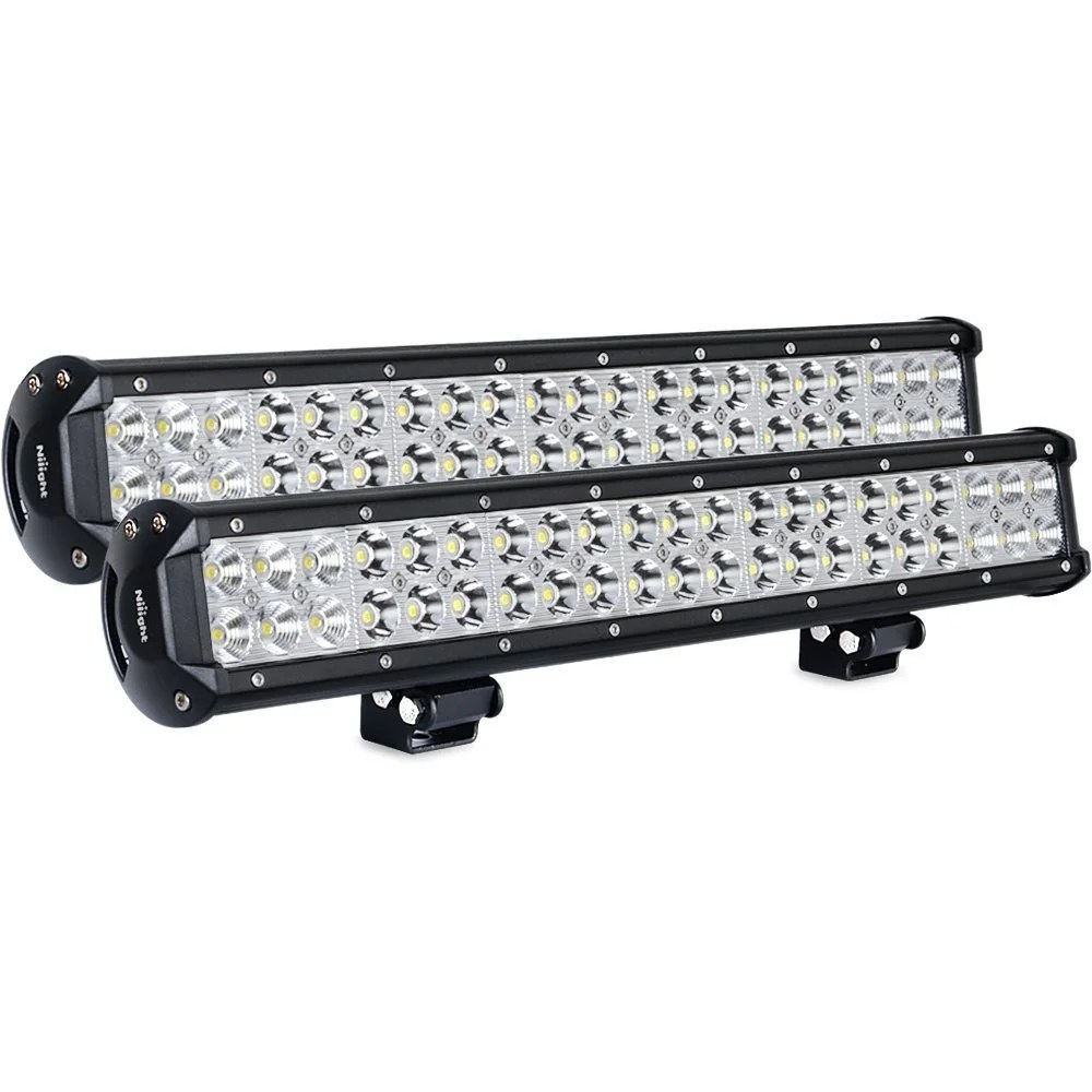 Nilight Light Bar 2PCS 20 Inch 126W LED Lights Spot Flood Combo Led Off