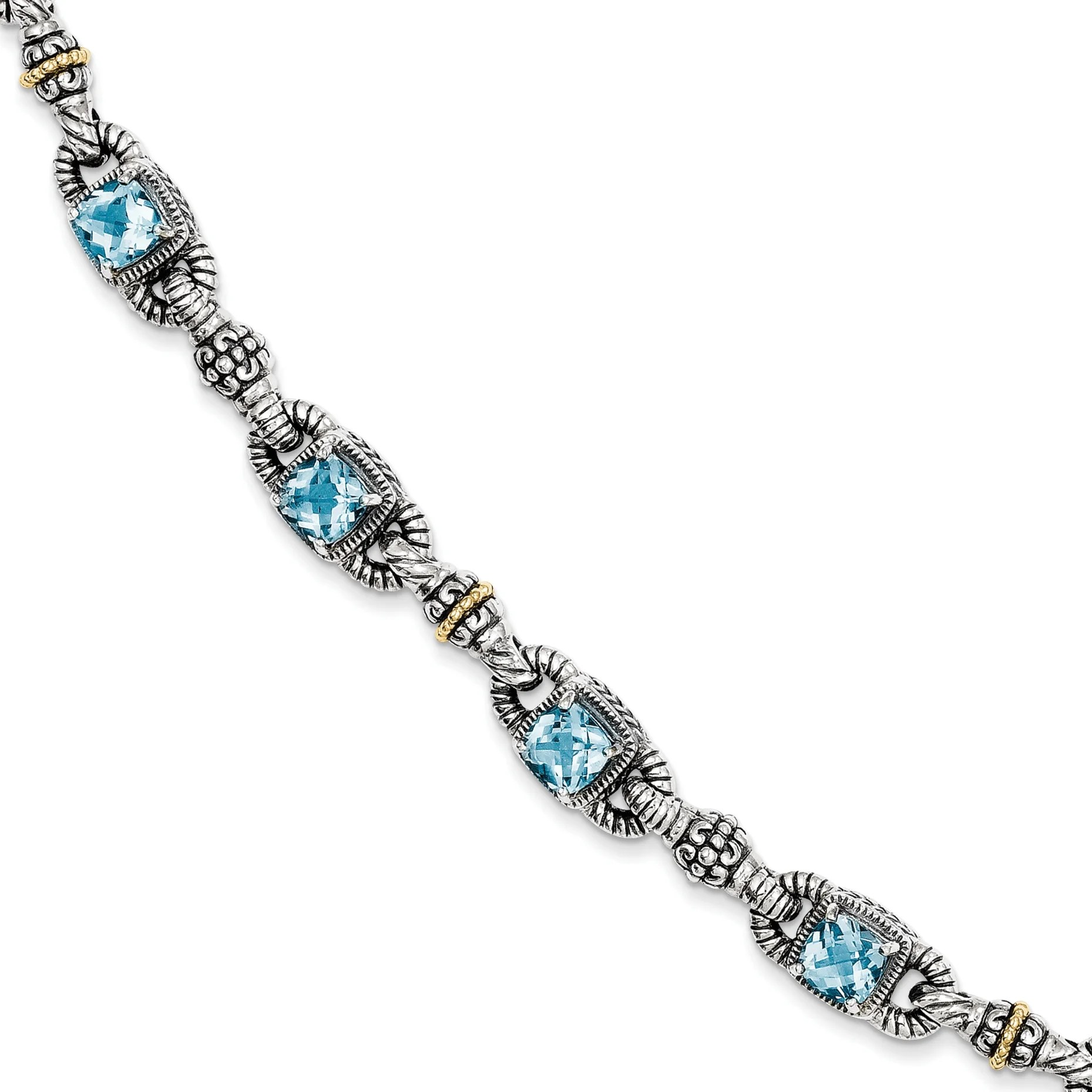IceCarats 925 Sterling Silver 14kt Sky Blue Topaz Bracelet 7.25 Inch