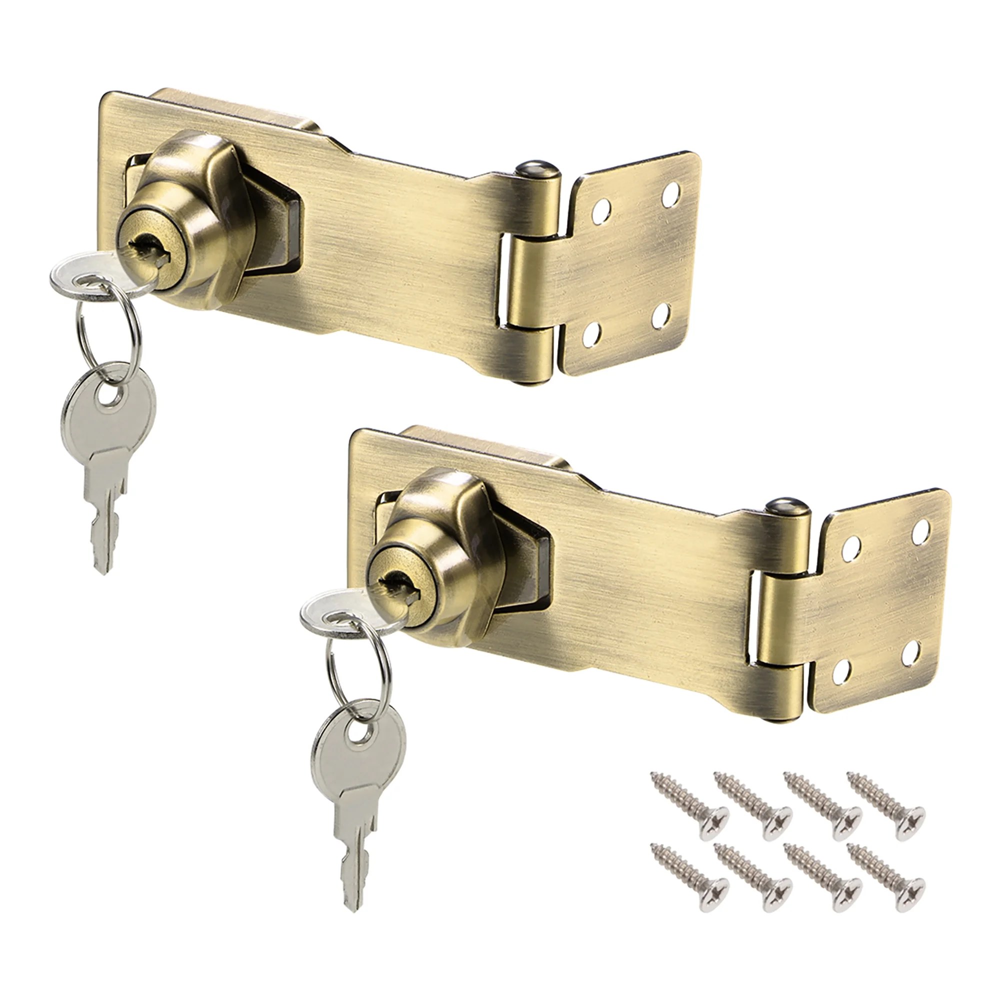 4inch Keyed Hasp Locks Zinc Alloy Twist Knob Keyed Locking Hasp w