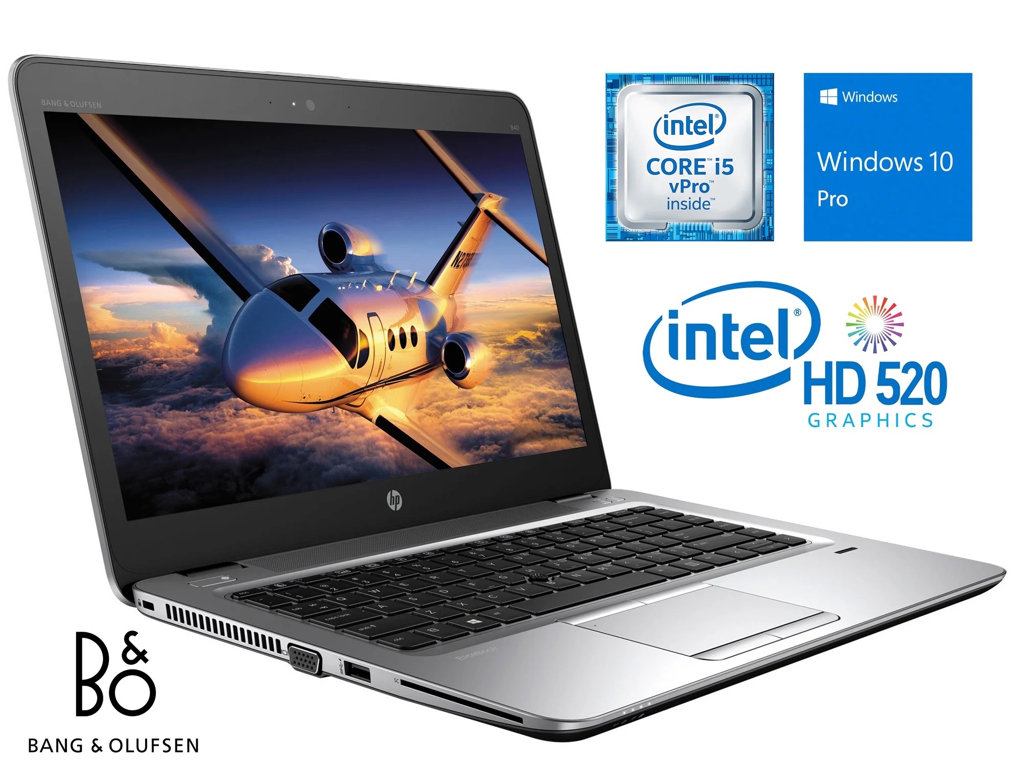 HP EliteBook 840 G3 Notebook, 14" FHD Display, Intel Core i5-6300U Upto