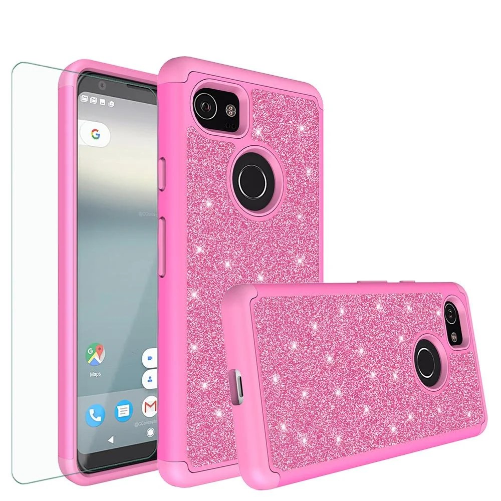 Google Pixel 2 XL Case, Pixel 2 XL Glitter Bling Heavy Duty Shock Proof