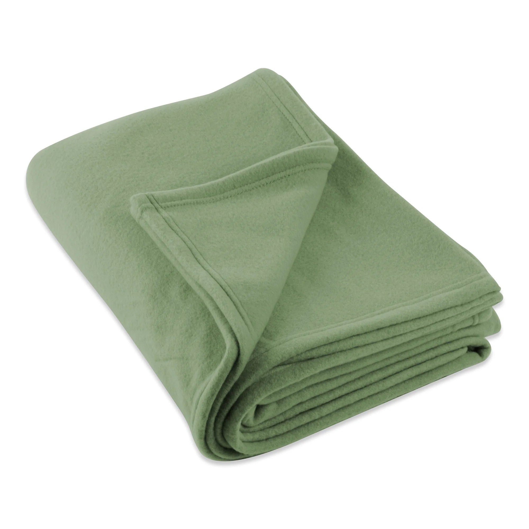 9' Olive Green Fleece Blanket