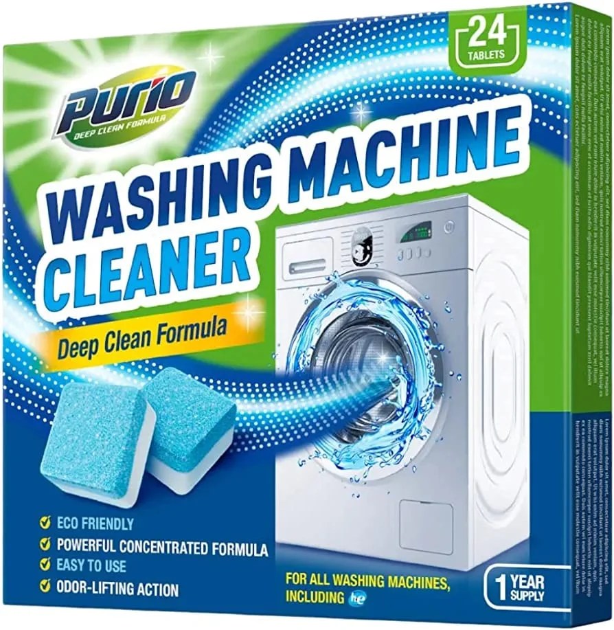 Smelly Washer Washing Machine Cleaner Remove Grime with 24Ct. Washer