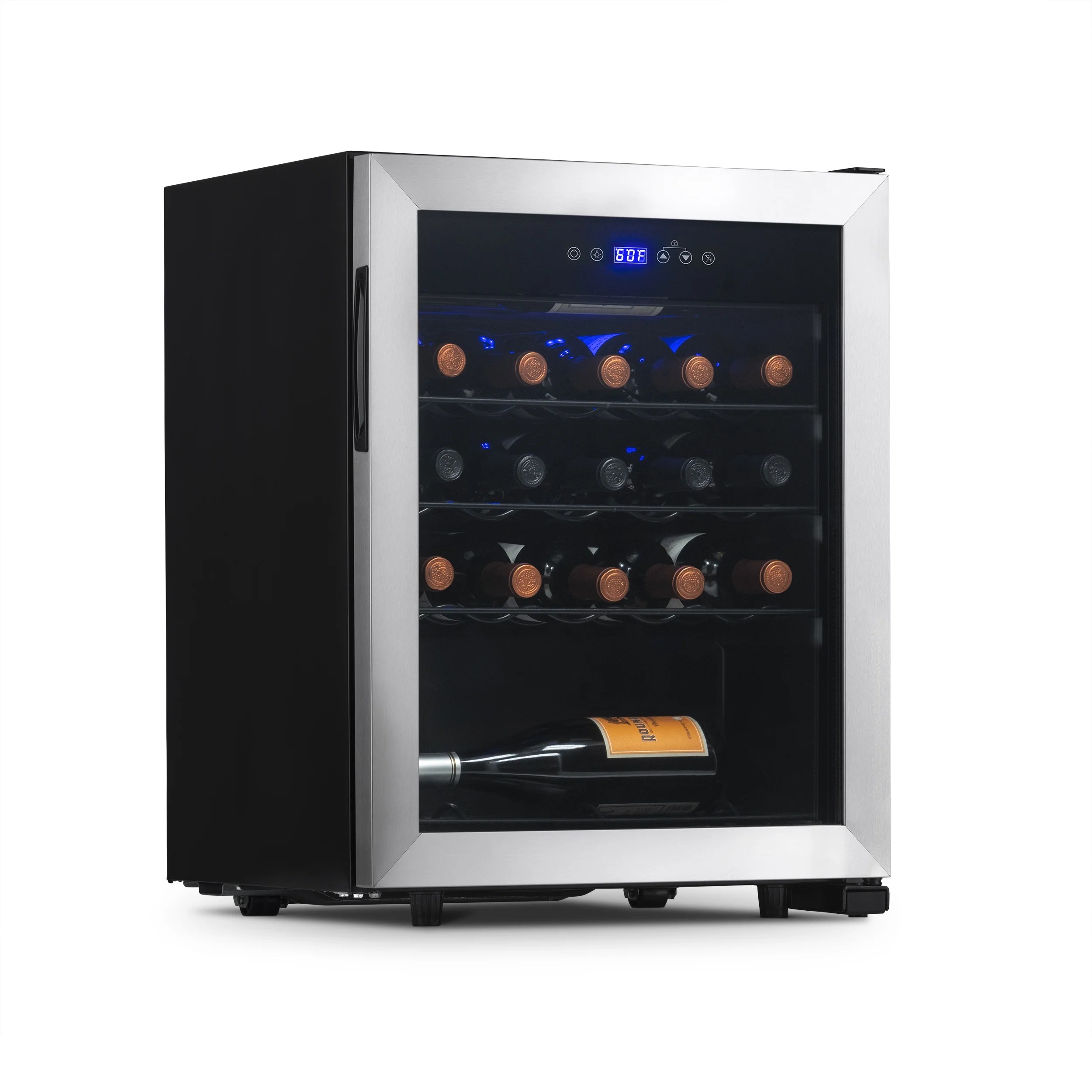 NewAir Freestanding 23 Bottle Compressor Wine Fridge in Stainless Steel