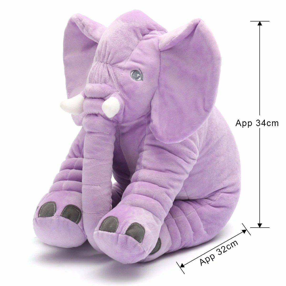 Elephant Doll Pillow Baby Stuff Baby Long Nose Soft Plush Stuff Toys Lumbar Doll Stuffed Animal
