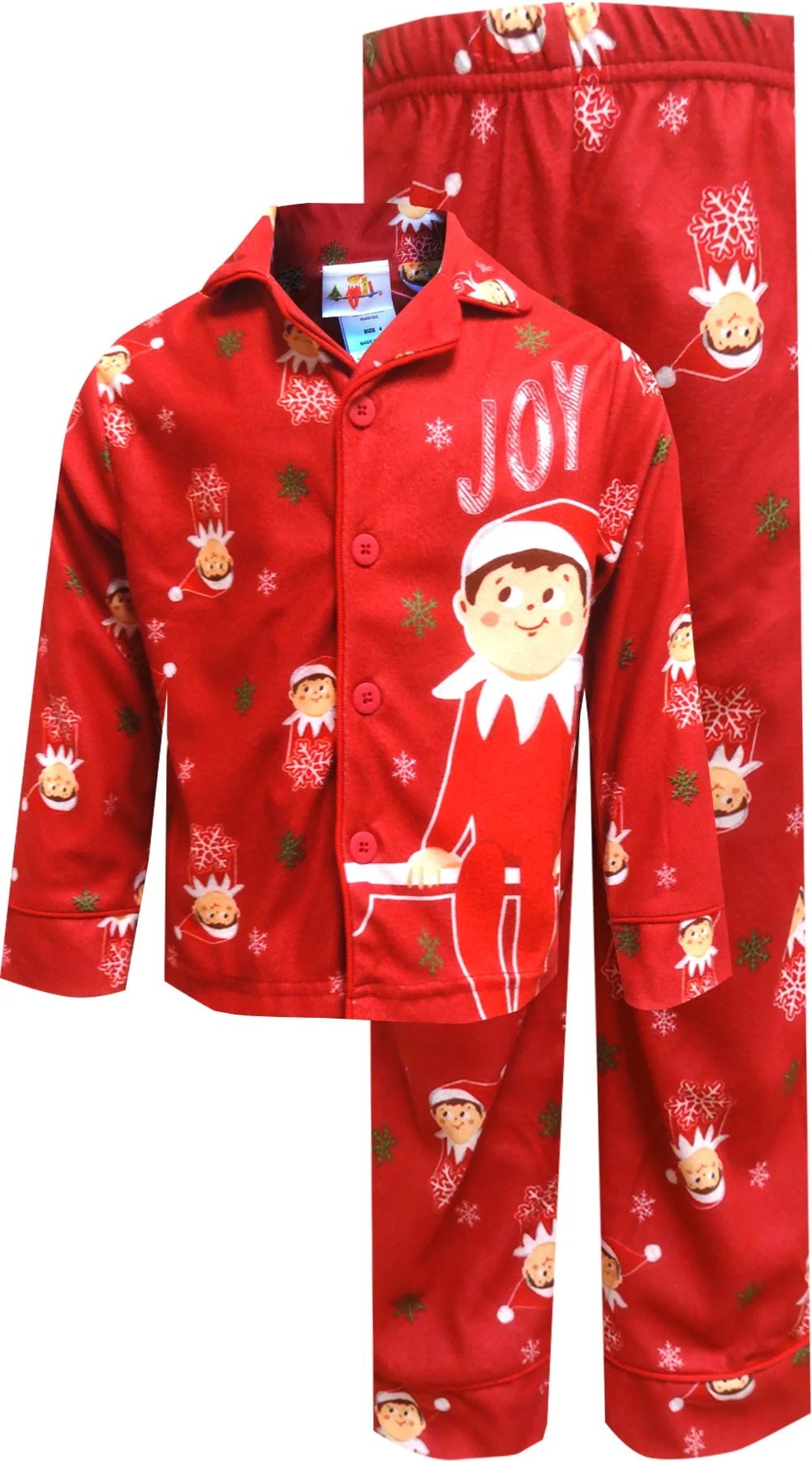 AME Sleepwear AME Sleepwear Boys' Elf on the Shelf Red Christmas