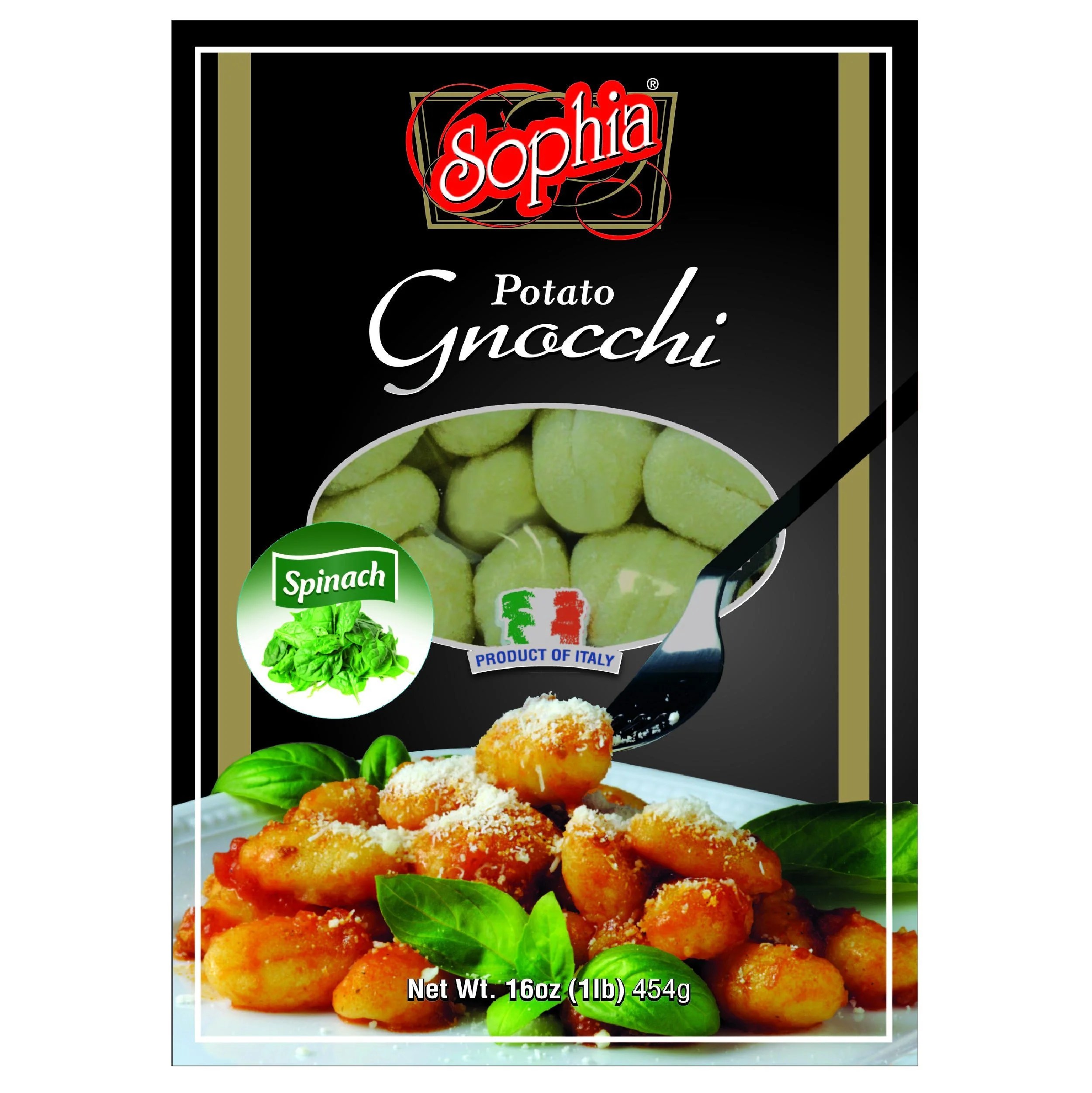 Sophia Potato Gnocchi with Spinach 16oz (12pack)