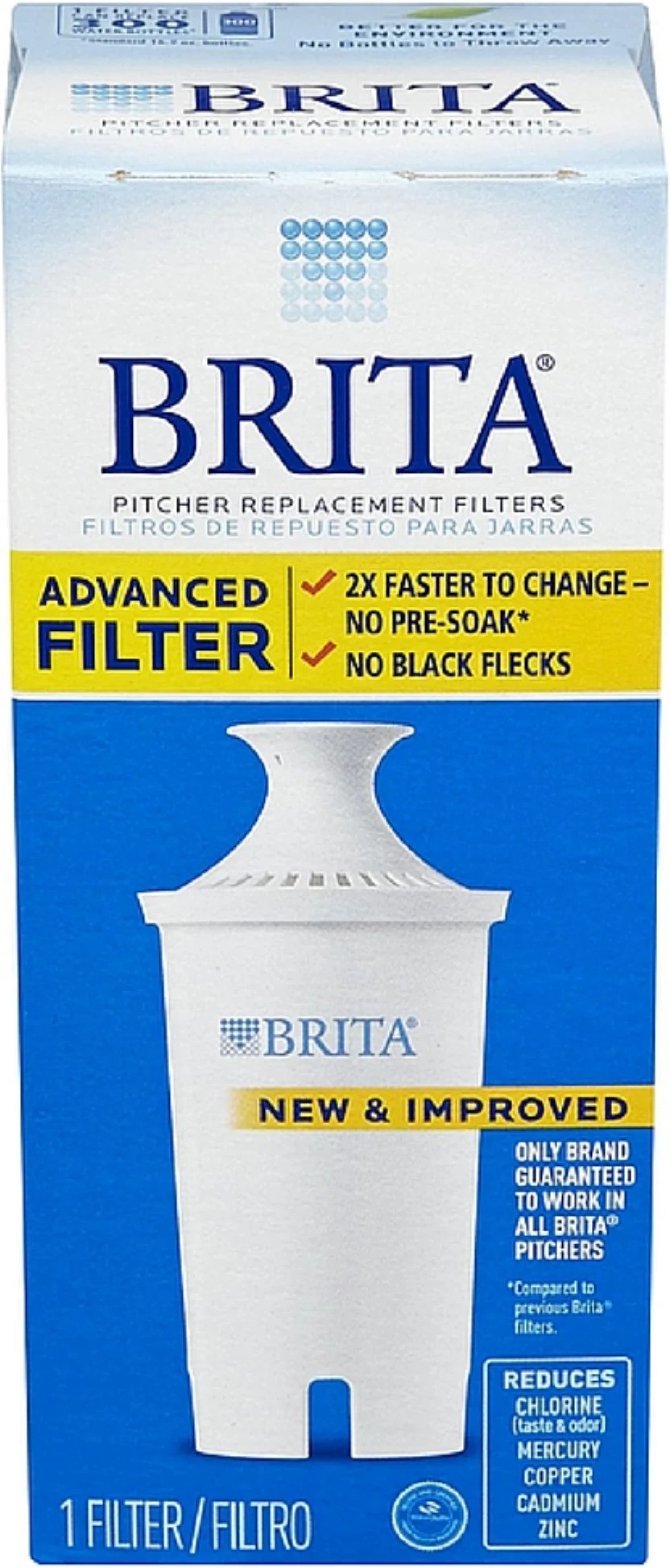 2 Pack Brita Water Pitcher Replacement Filters, White 1 ea Walmart