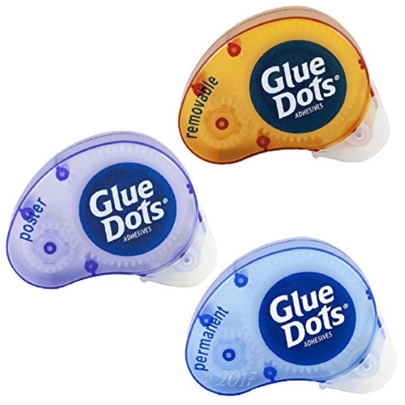Glue Dots Project Pack, Includes 3 Dispensers, Each with 200 (.375 Inch