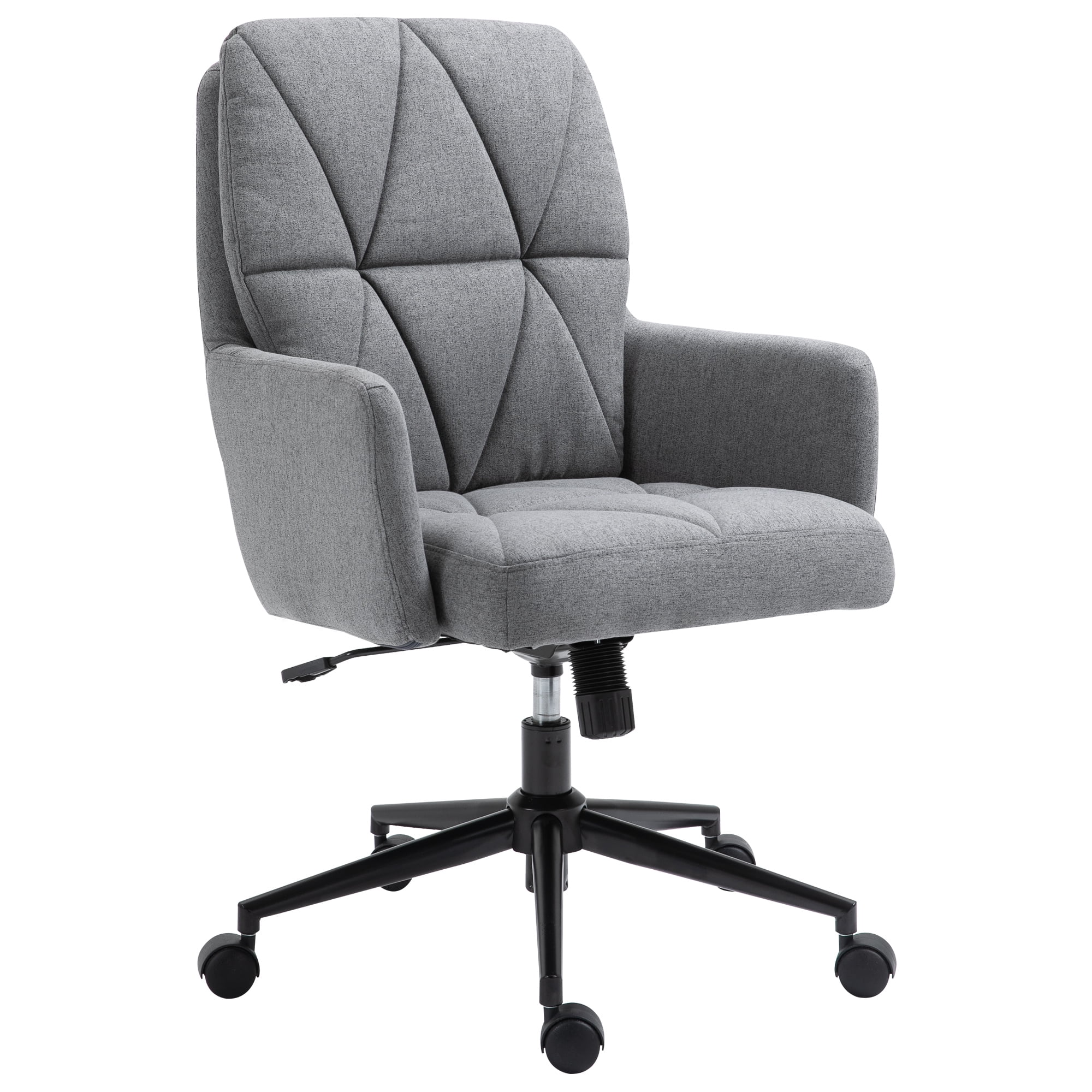 Vinsetto Office Chair Swivel Upholstered Task Chair with Double Thick