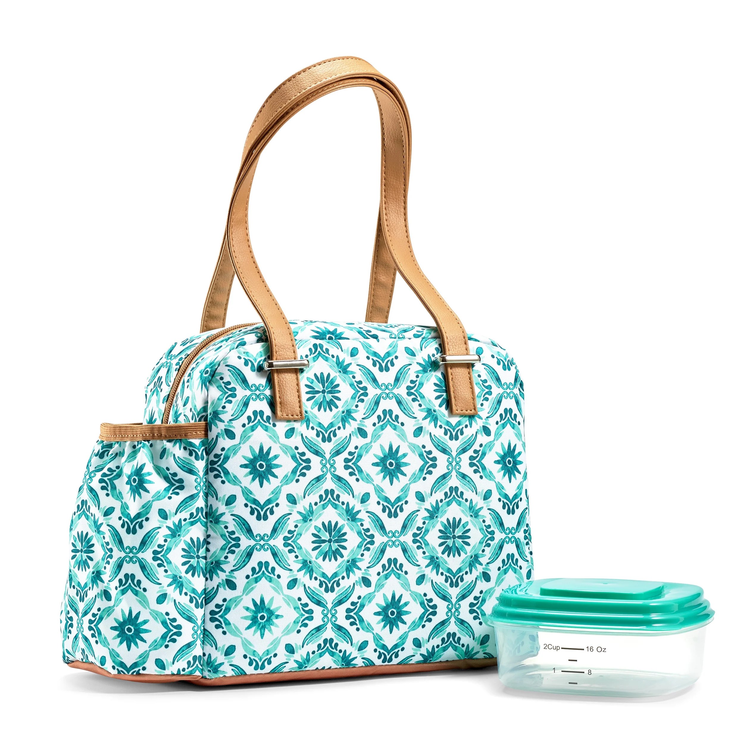 LOTG Insulated Lunch Bag for Women, Leak Proof Lunch Box with container