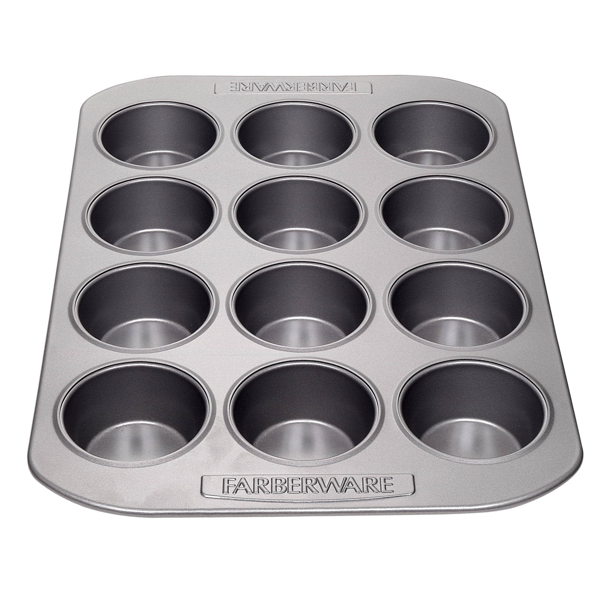 Farberware 12Cup Bakeware Nonstick Muffin Pan,Gray