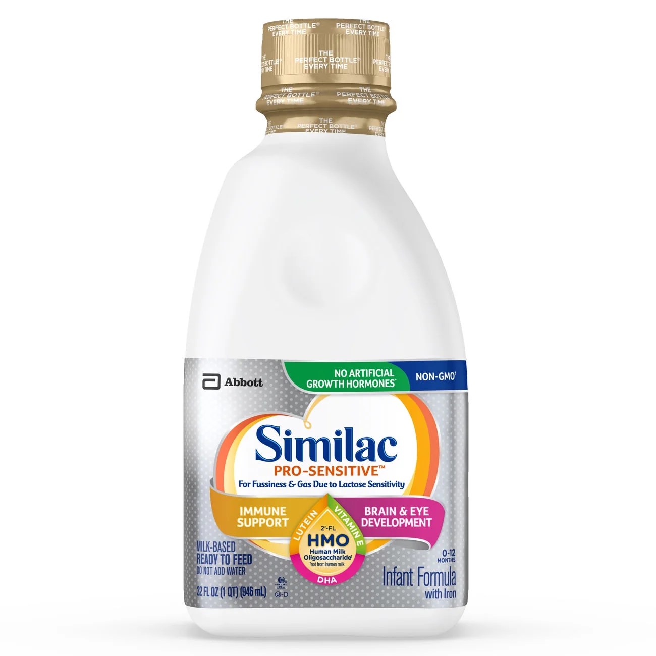 Similac ProSensitive GmoFree Liquid Baby Formula, 32 oz Bottle