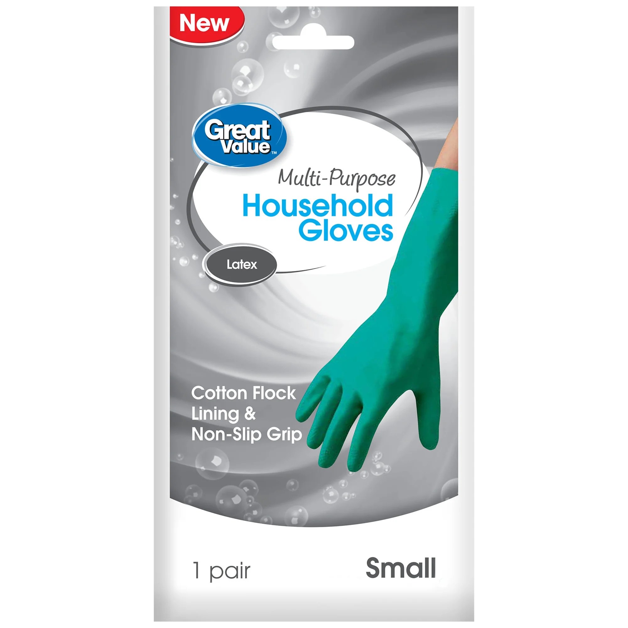Great Value MultiPurpose Household Gloves, Small, 1 Count