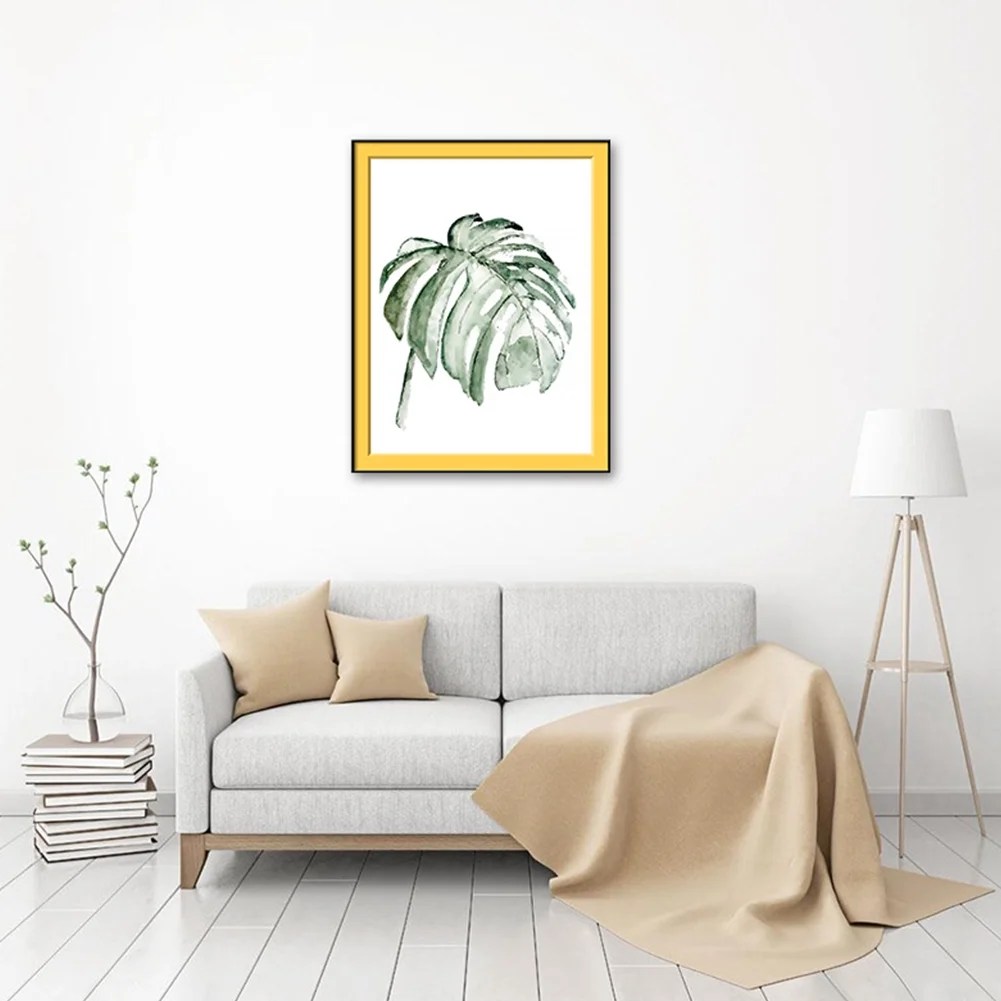 Tropical Green Plant Oil Painting for Living Room Bedroom